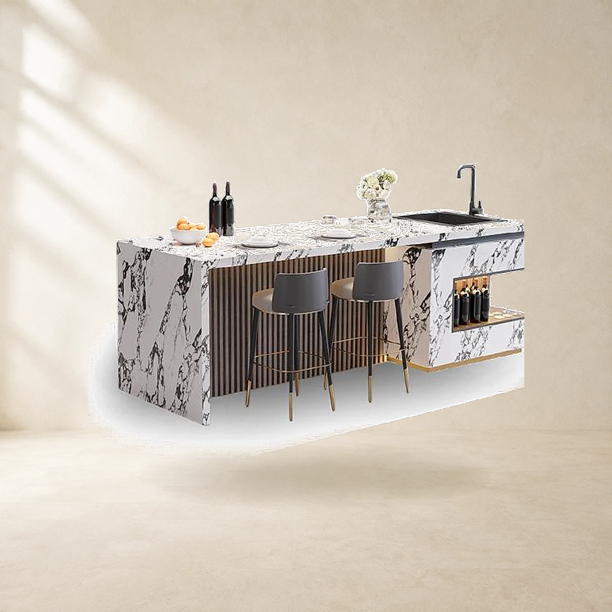 Custom Kitchen Island Design 06